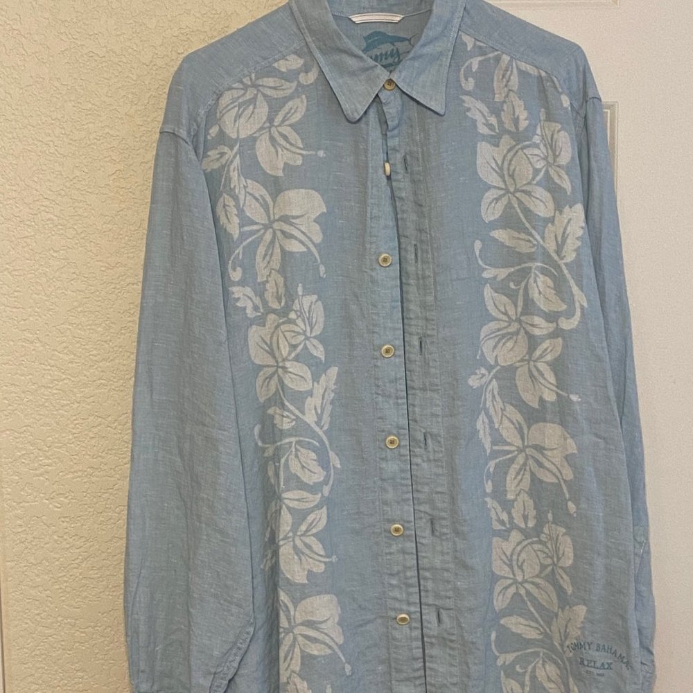 Tommy Bahama Long Sleeve Linen Dress Shirt